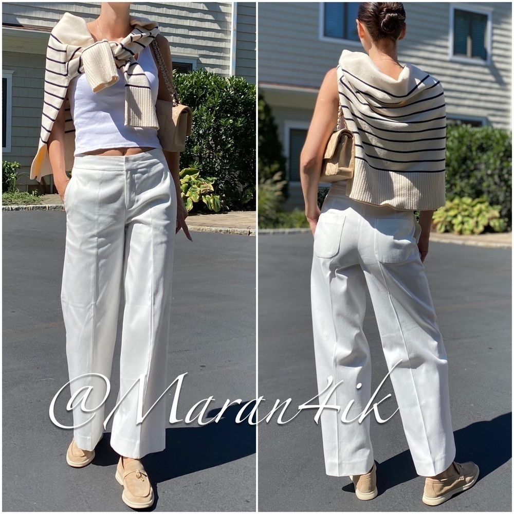 NWOT Everlane Limited Release: The Wide Leg Structure Pant White - Picture 3 of 16